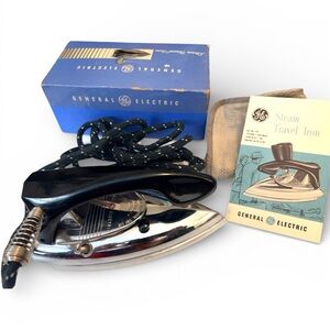 Vintage GE General Portable Electric Travel Steam Iron EUC